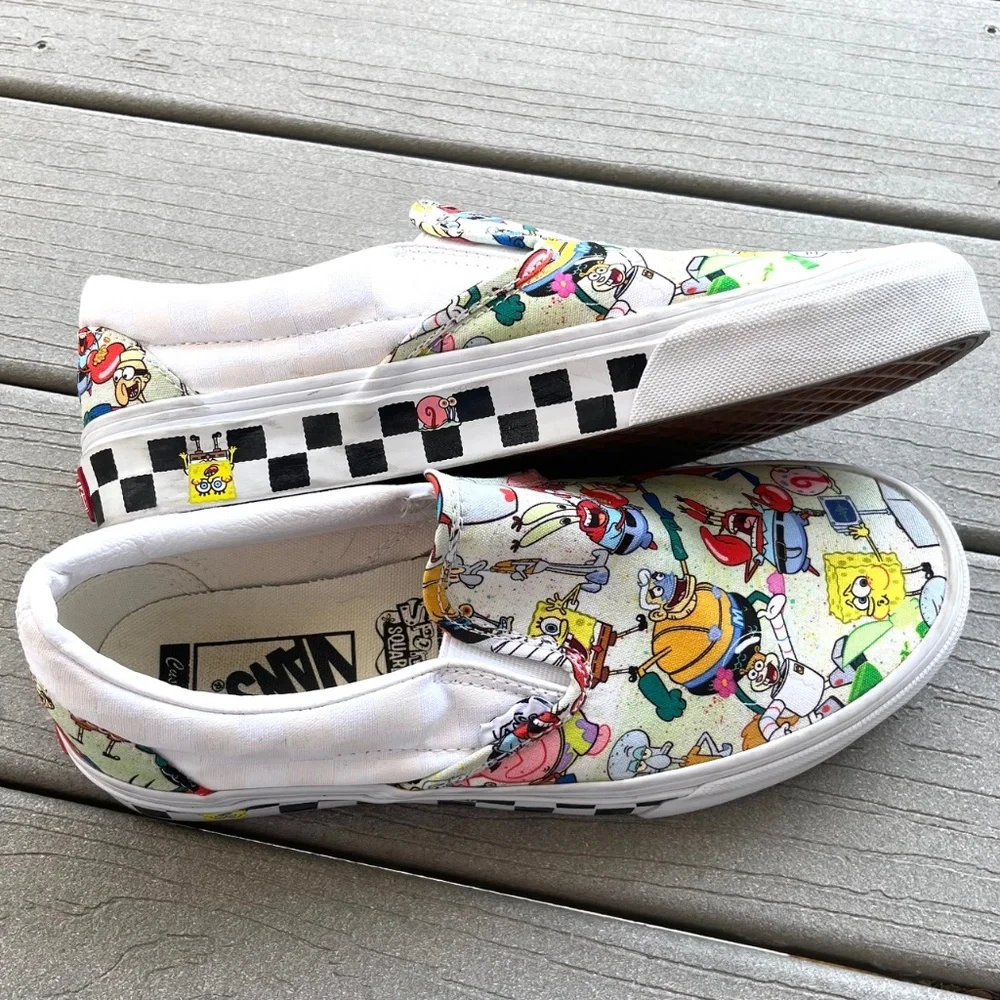 Vans Spongebob SquarePants Slip-Ons - Women 9 - Great Condition - Picture 6 of 8